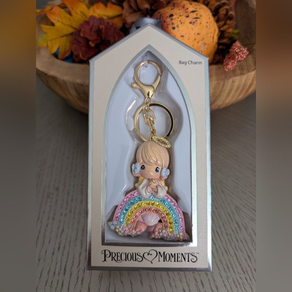 Precious Moments Pastel Rainbow Bag Charm